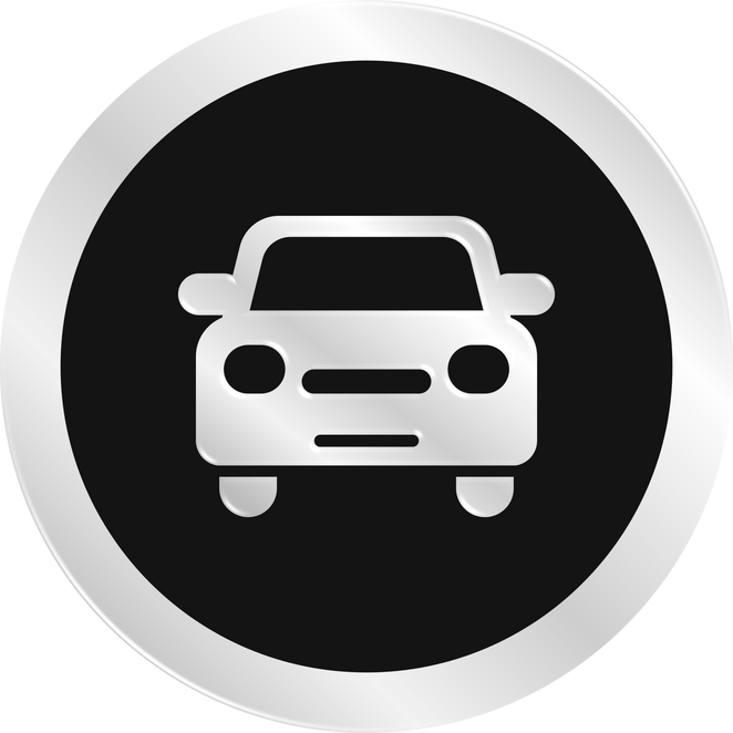 Silver Car Icon