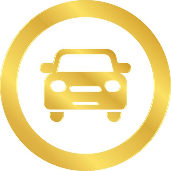 Gold Car Icon